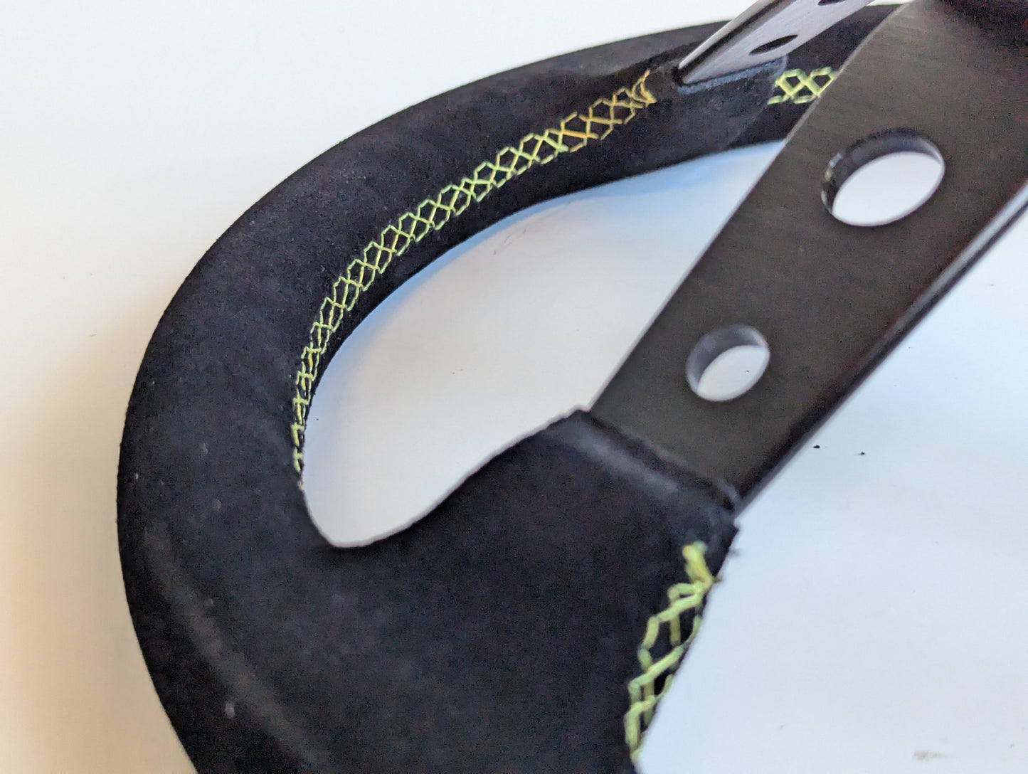 Steering Wheel For BMW E10 2002 1502 1602 1802 (1965-1976) - Deep Dish, Alcantara Suede, Yellow Stitching 350 mm