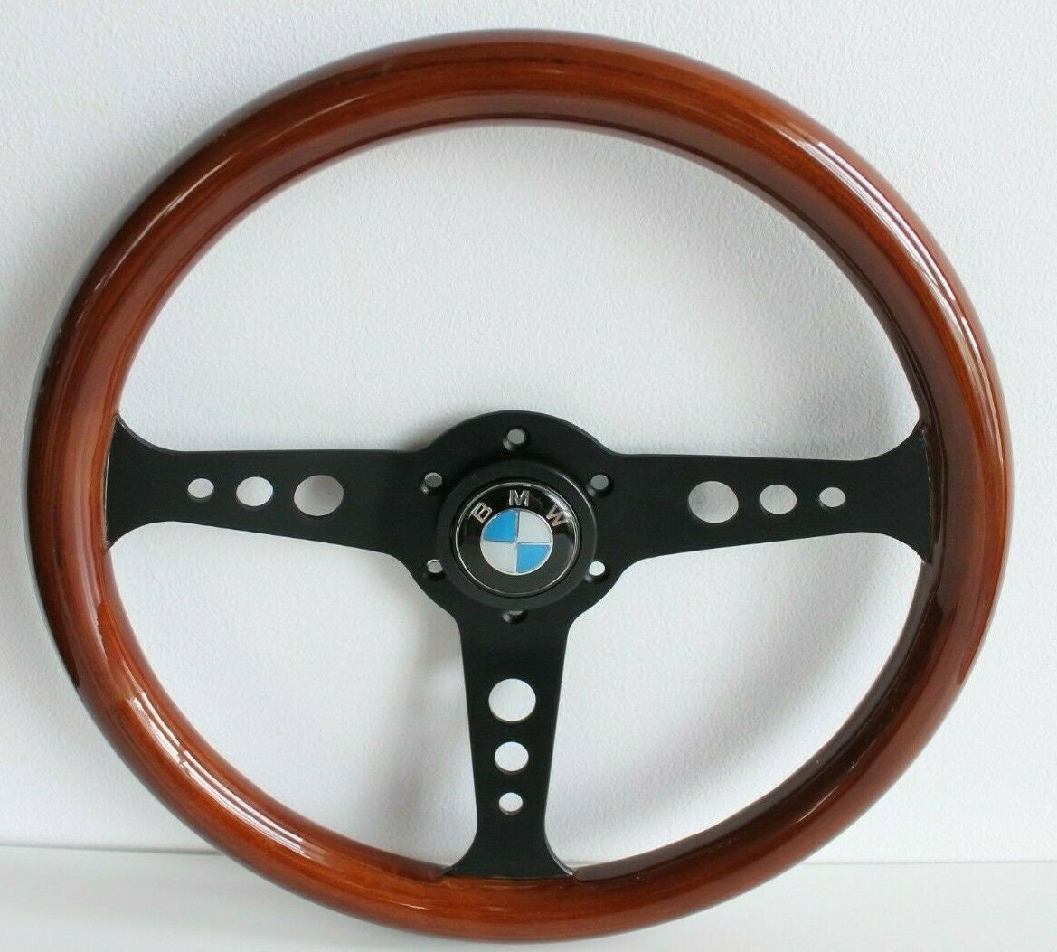 Steering Wheel For BMW Wood 380mm Wooden NO hub adapter beautiful craftmanship