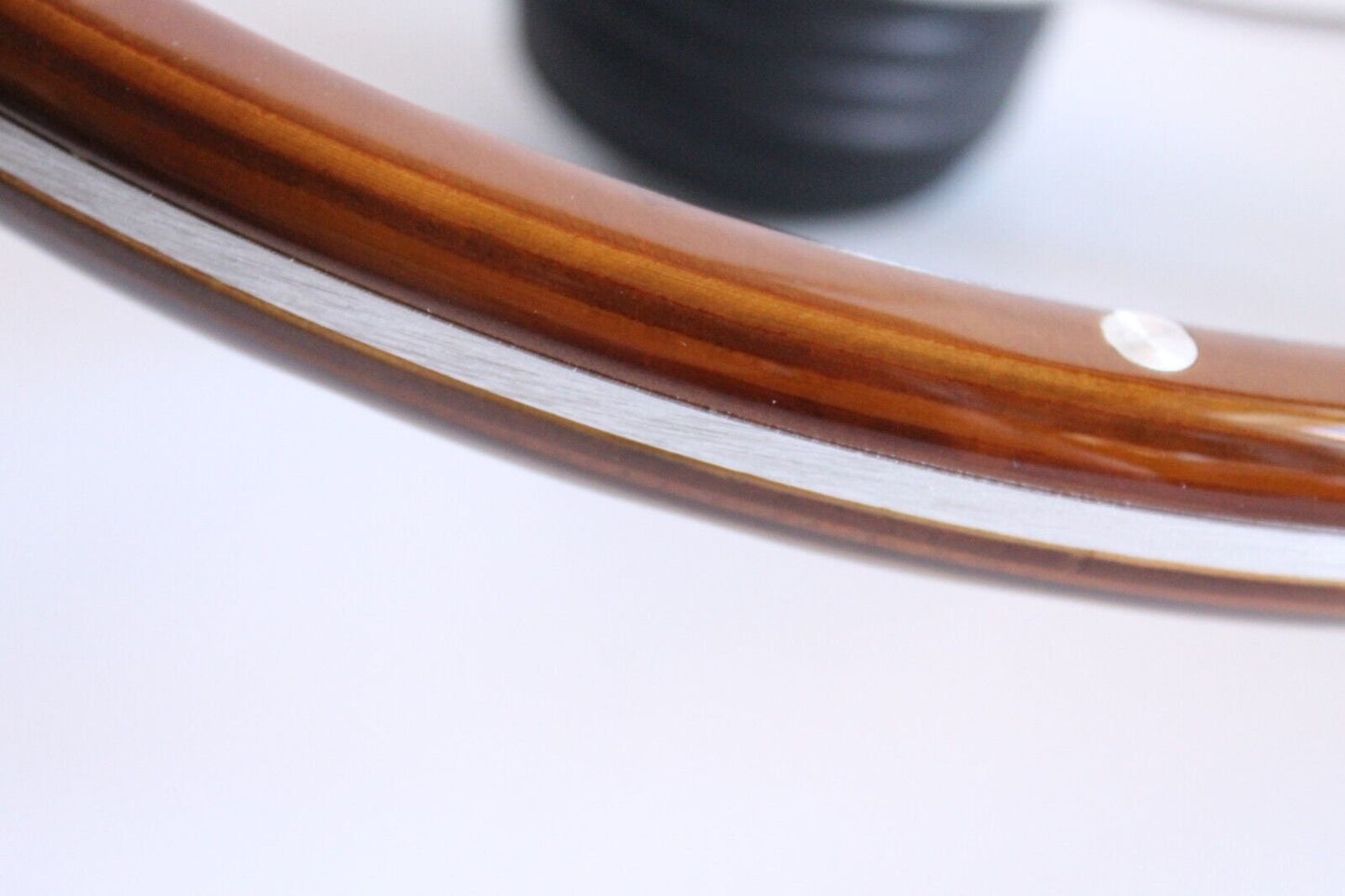 Steering Wheel For TRIUMPH TR4 TR5 TR6 Erald GT6 Spitfire Mk2 Mk3 - Wooden Rim, Classic, Vintage Vision, Silver Spokes, 380 mm