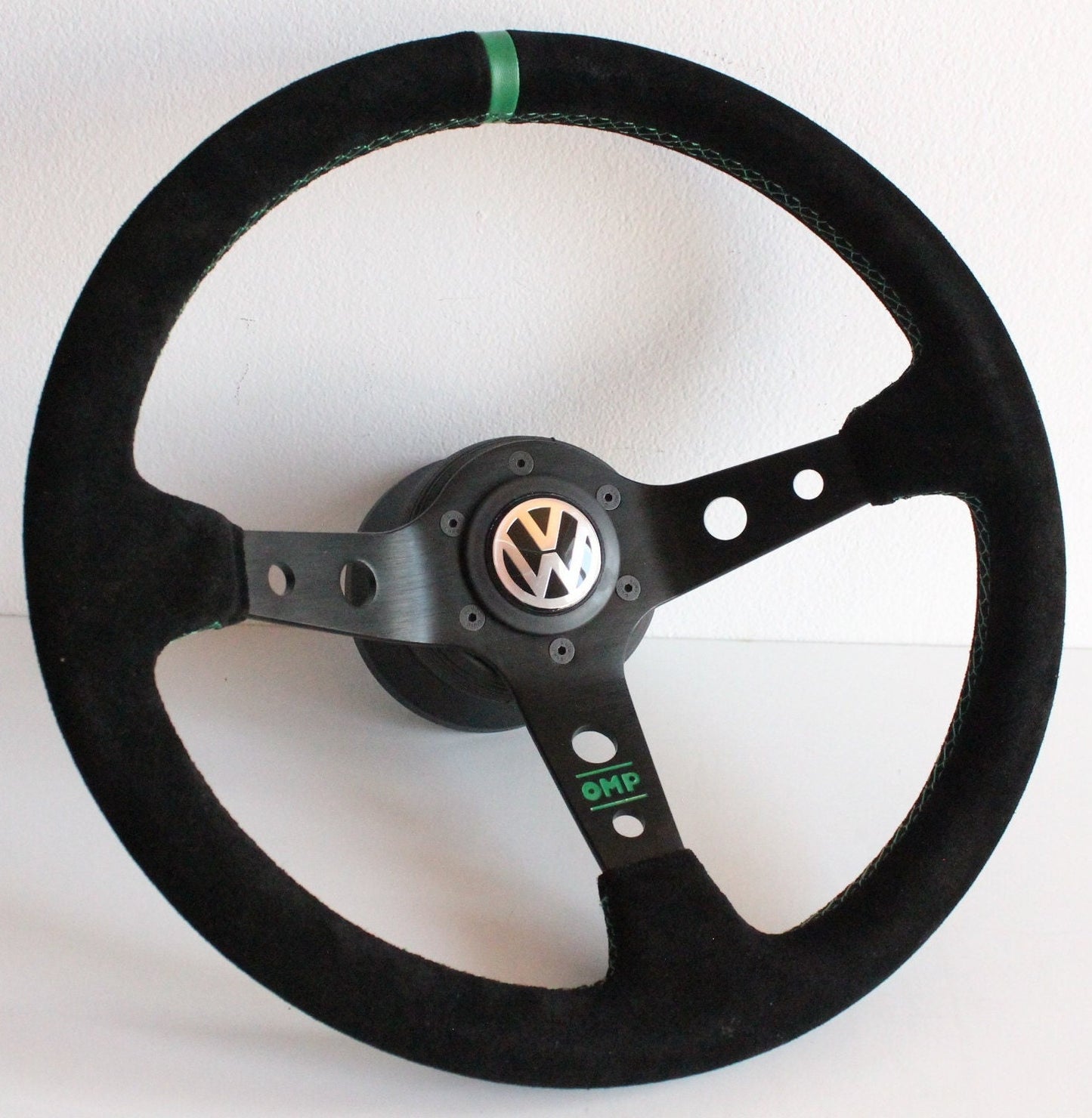Steering Wheel For VW Golf Jetta Mk4 Passat - Deep Dish, Alcantara Suede, Red, Blue, Yellow, Green, 350 mm