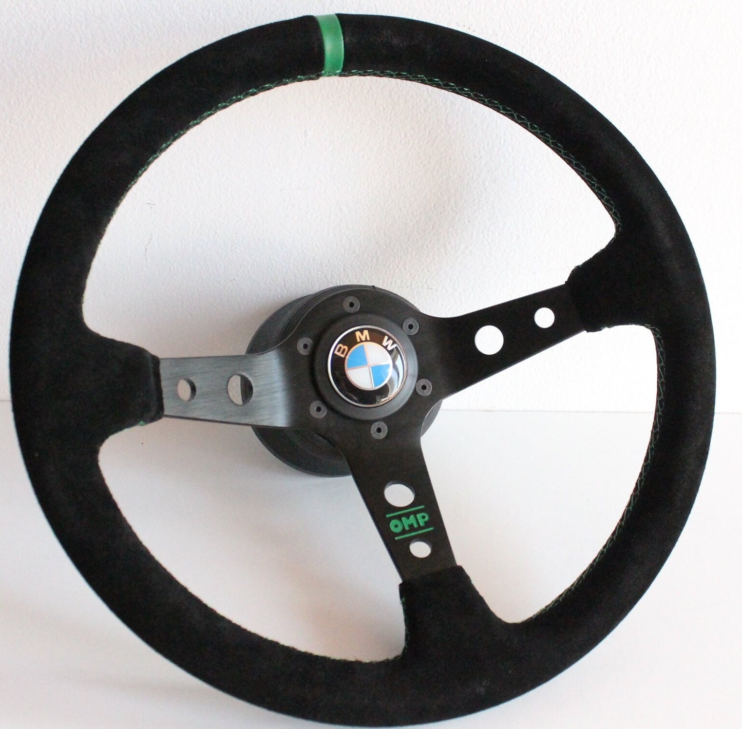 Steering Wheel For BMW E21 E23 E24 E28 (1978-1985) - Deep Dish, Alcantara Suede, Red, Blue, Yellow, Green, 350 mm