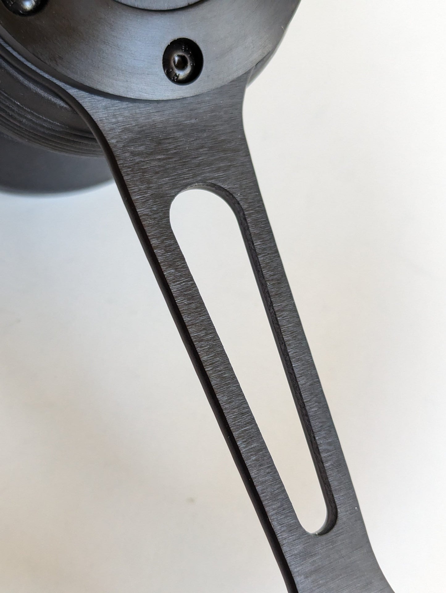 Steering Wheel for Mercedes Benz W114 W115 W116 R107 (1972-1977) - 380mm Wooden Rim, Black Trim & Black Spokes