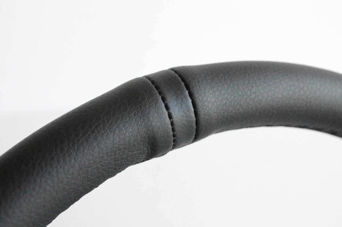 Steering Wheel For Mercedes Benz W123 W124 W201 W126 R107 (1978-1988) - Black Leather, Black Spokes with Holes, Deep Dish, 350 mm