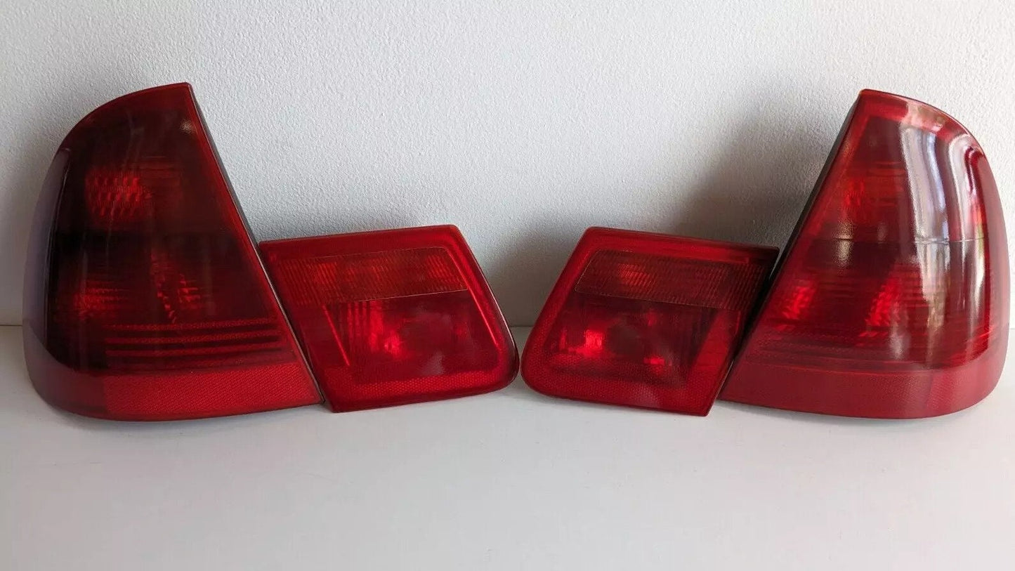Taillights BMW E46 Touring Customed rebuilded All red Tinted by hand Customised Tinted