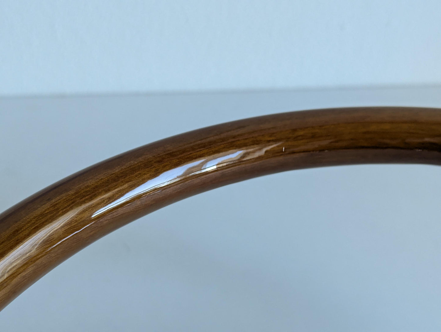 Steering Wheel For Mercedes Benz W123 W124 W201 W126 R107 (1978-1988) - Wooden Rim, Chrome Spokes with Holes, Classic, Vintage Style, 380 mm