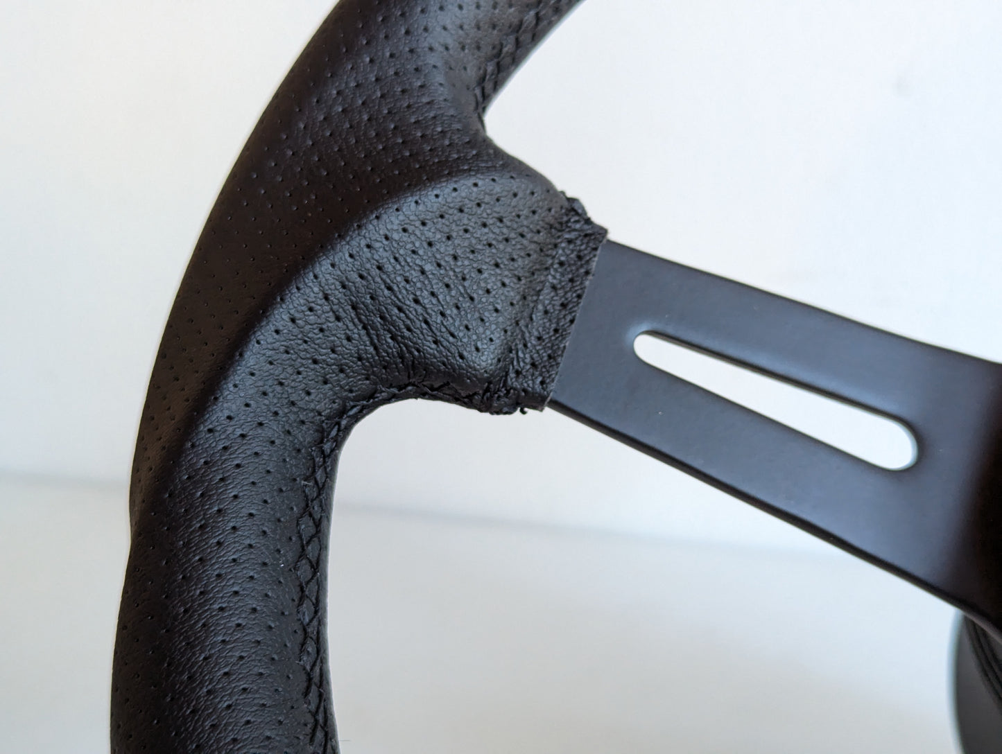 Steering Wheel For BMW E31 E32 E34 E36 (1992-1995) - Carbon Look, Flat Bottom, Black Matte Spokes, Sport Design, 350 mm