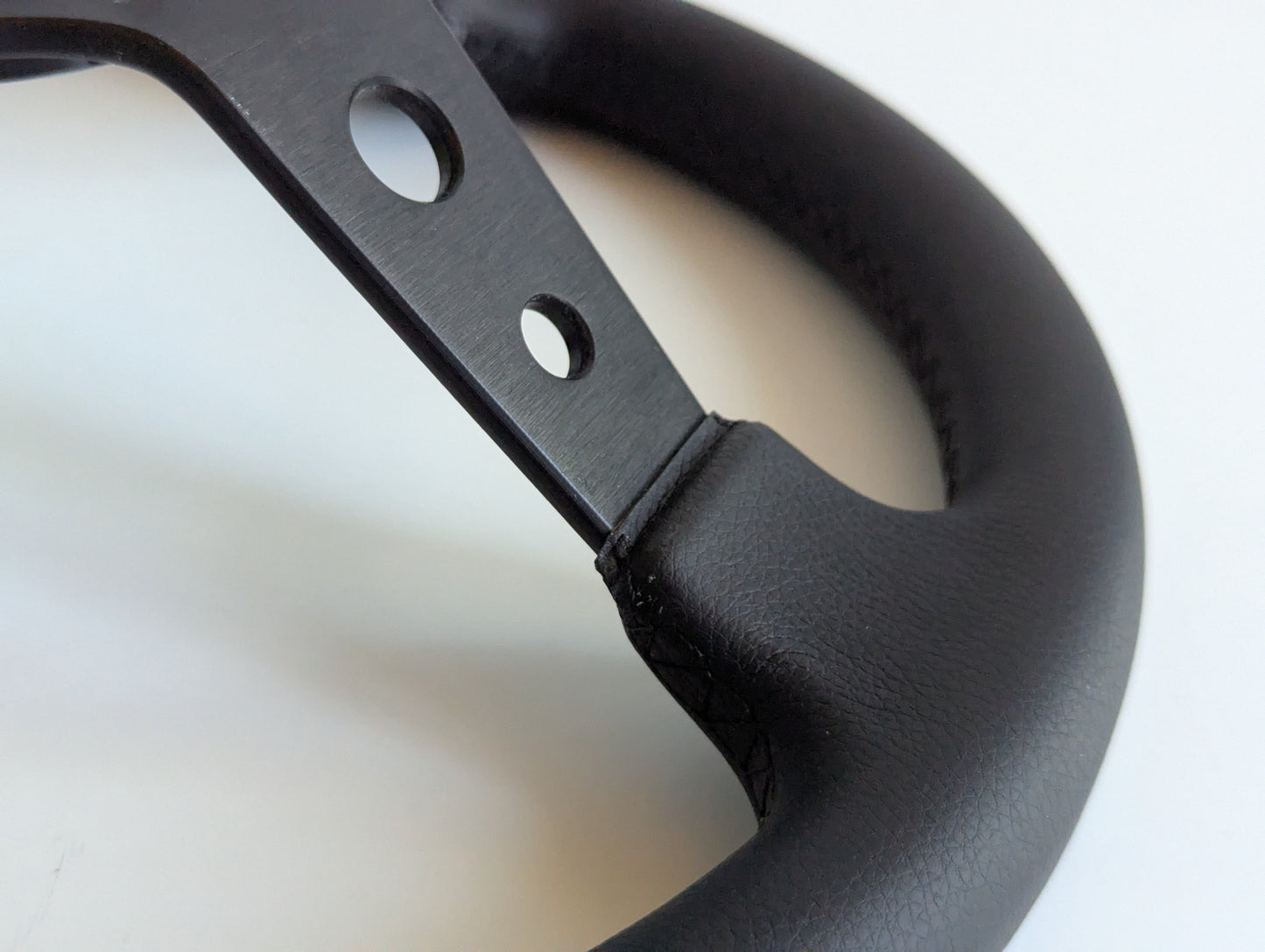 Steering Wheel For BMW - No Hub Adapter Included, Deep Dish, Black Stitching, Sport Vision, 350 mm