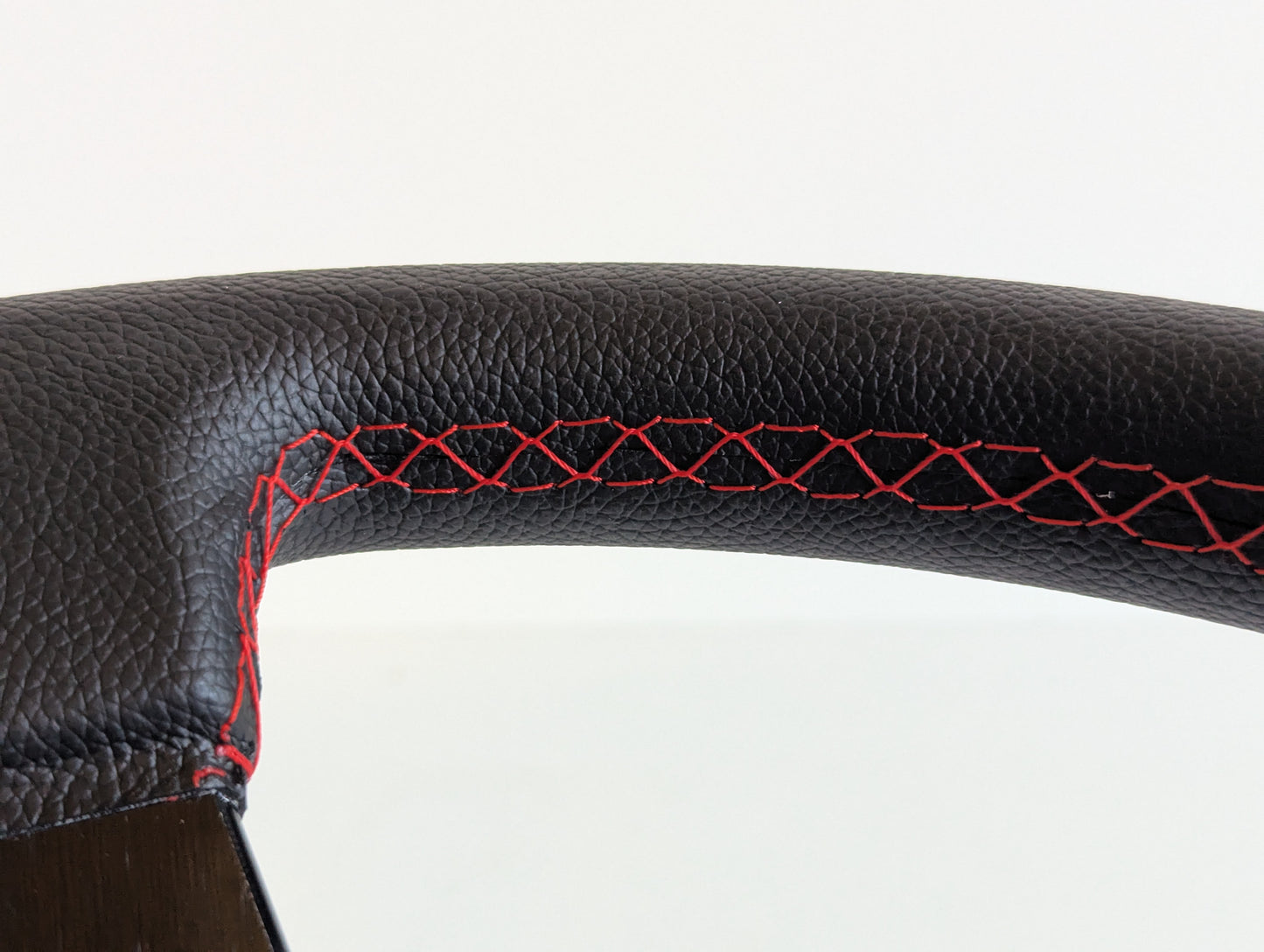 Steering Wheel For Honda Prelude CRX Del Sol Civic Accord (1992-1996) - Deep Dish, Perforated Leather, Red 350 mm