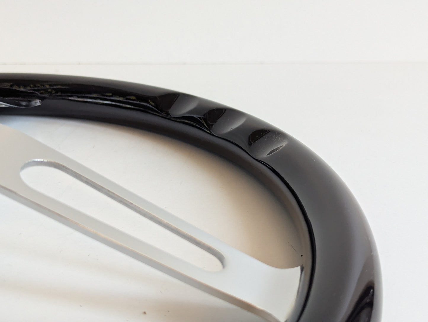 Steering Wheel For Chevrolet Corvette C3 Chevy (1969 - 1983) - 380mm Wooden Rim, Black Finish & Chrome Spokes