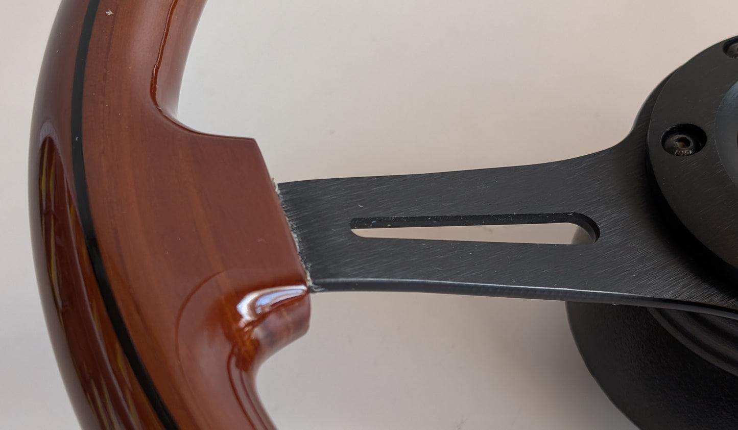 Steering Wheel For Lotus Elan & Esprit (1988–1996) - 380mm Wooden Rim, Black Finish & Chrome Spokes