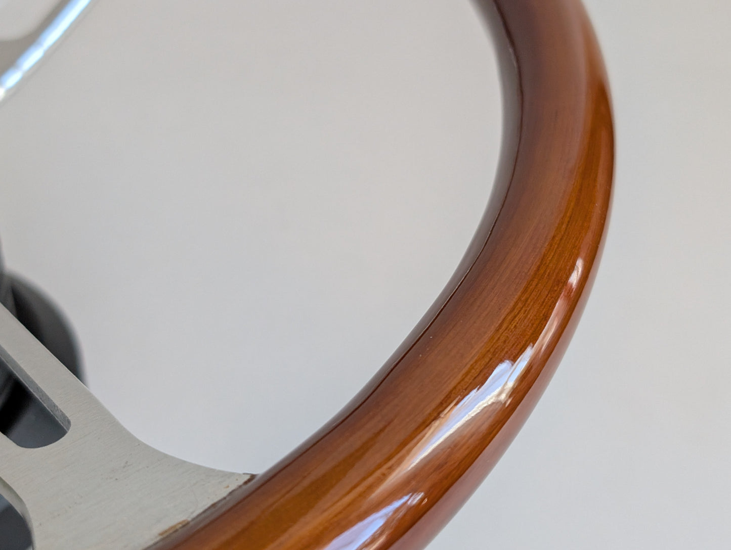 Steering Wheel For BMW E31 E32 E34 E36 (1992-1995) - Wooden Rim, Silver Spokes, Classic, 380mm
