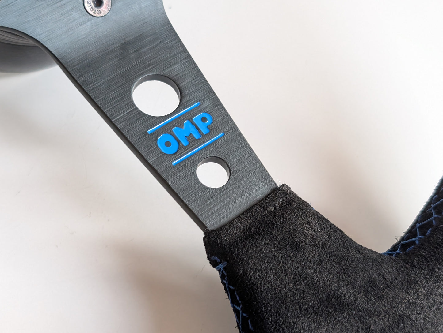 Steering Wheel For VW Golf Jetta Mk4 Passat -  Blue Alcantara, Suede, Deep Dish, 350 mm