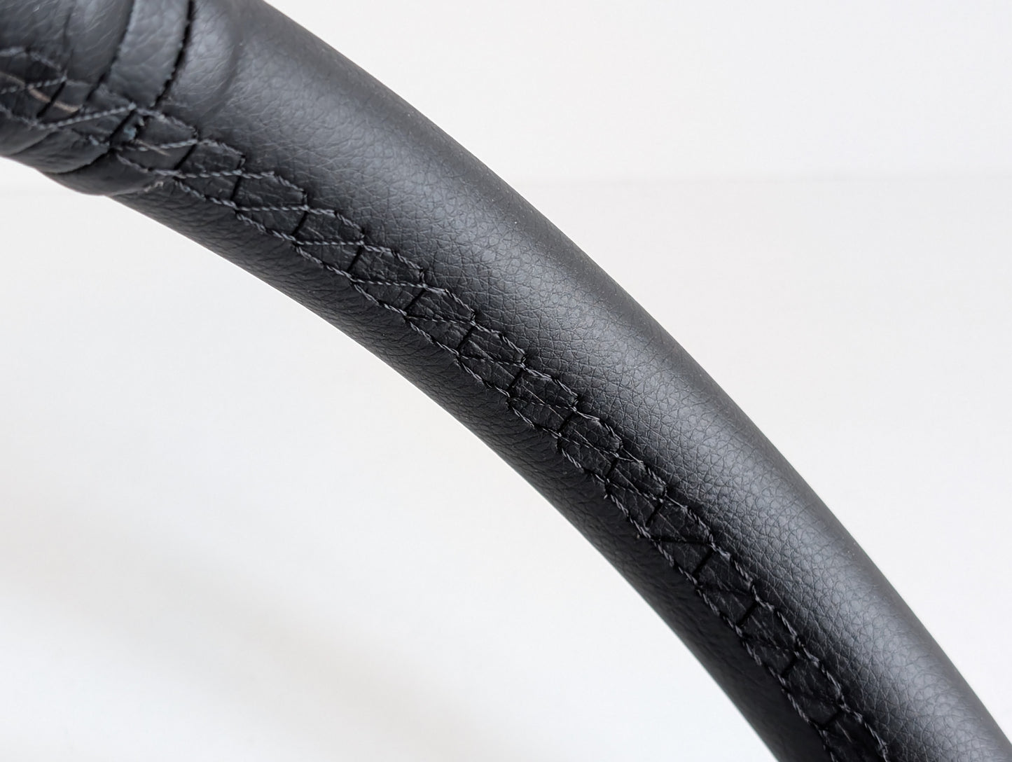 Steering Wheel For VW T4 Bus Multyvan Caravelle - Deep Dish, Black Stitching, Black Spokes with Holes, Sport Vision, 350 mm