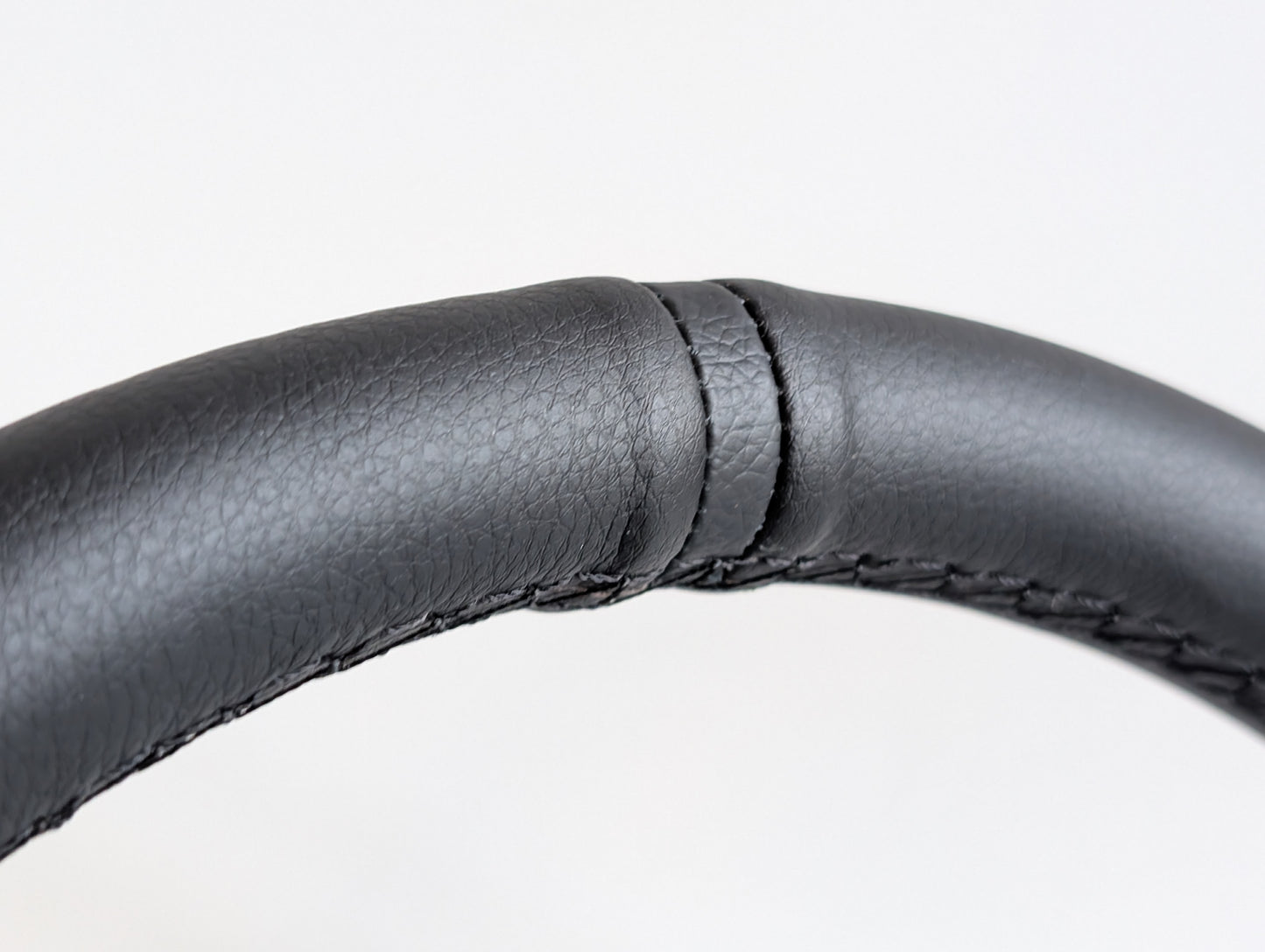 Steering Wheel For VW T4 Bus Multyvan Caravelle - Deep Dish, Black Stitching, Black Spokes with Holes, Sport Vision, 350 mm