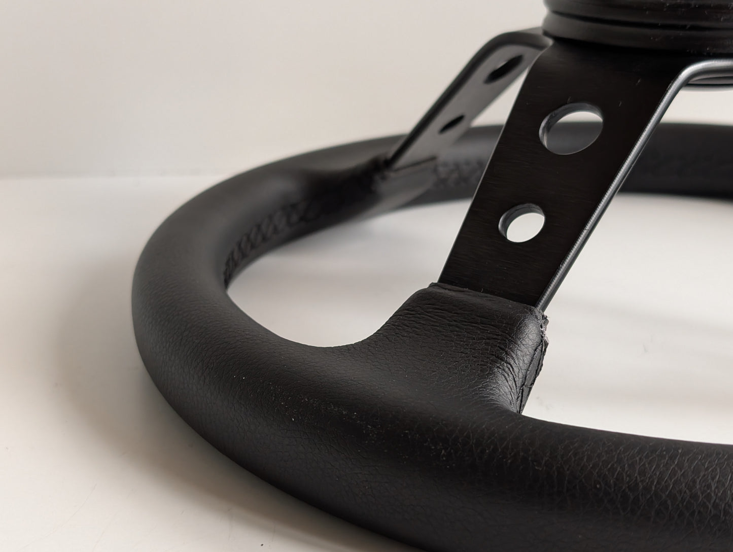 Steering Wheel For Land Rover 90 110 36 spline (2007-2015) - Deep Dish, Black Stitching, Sport Vision, 350 mm