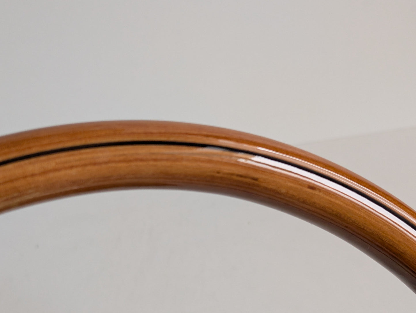 Steering Wheel For BMW E3 E9 E12 E21 E23 E24 E28 (1976-1985) - Wooden Rim with Black Trim, Silver Spokes, Classic, 380mm