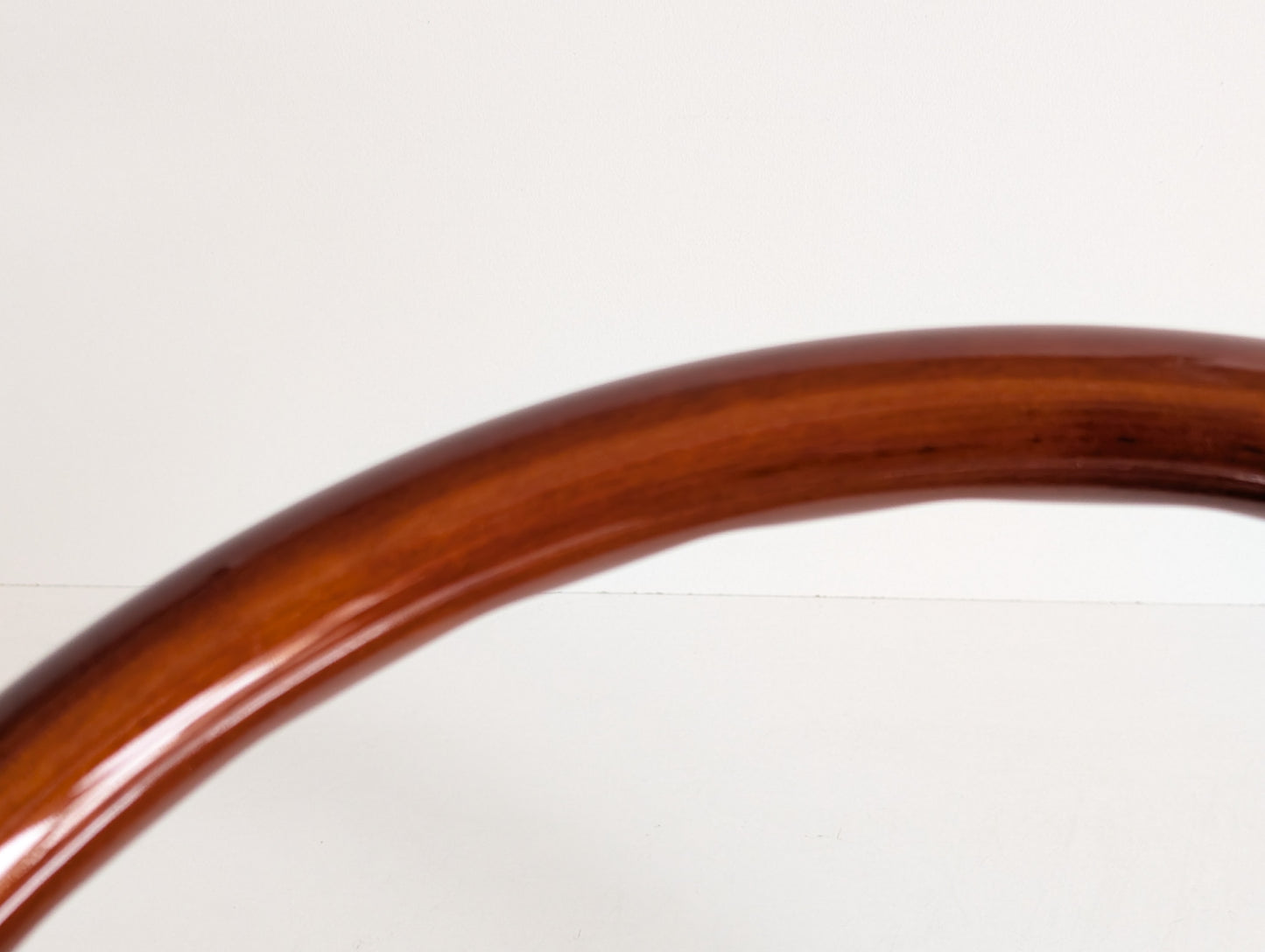 Steering Wheel For Ford Bronco Thunderbird Mustang F150 F250 F350 - Wooden Rim, Chrome Spokes with Holes, Classic, Vintage Style, 380 mm