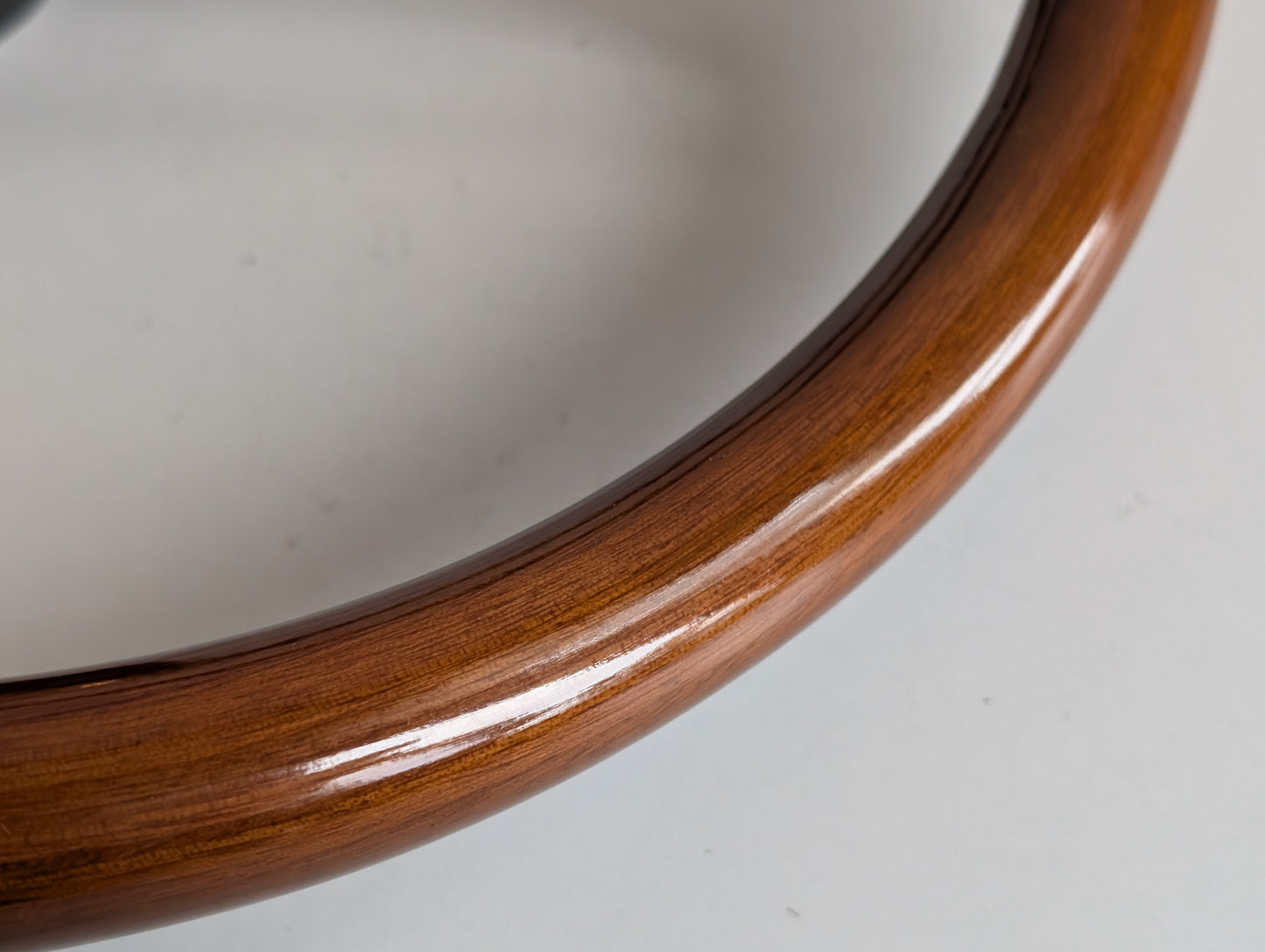 Steering Wheel For BMW E24 E28 E30 E32 E34 (1986-1992) - Solid Wood, Vintage Gold Spokes, Classic Style, 380 mm