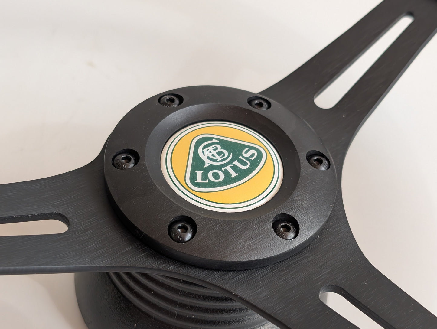 Steering Wheel For Lotus Elan & Esprit (1988–1996) - 380mm Wooden Rim, Black Finish & Chrome Spokes