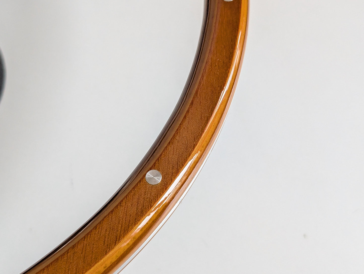 Steering Wheel For VW Bus T4 Transporter Caravelle Multyvan (1995-2000) - Light Wood Rim, Classic, Vintage Vision, Silver Spokes, 380 mm