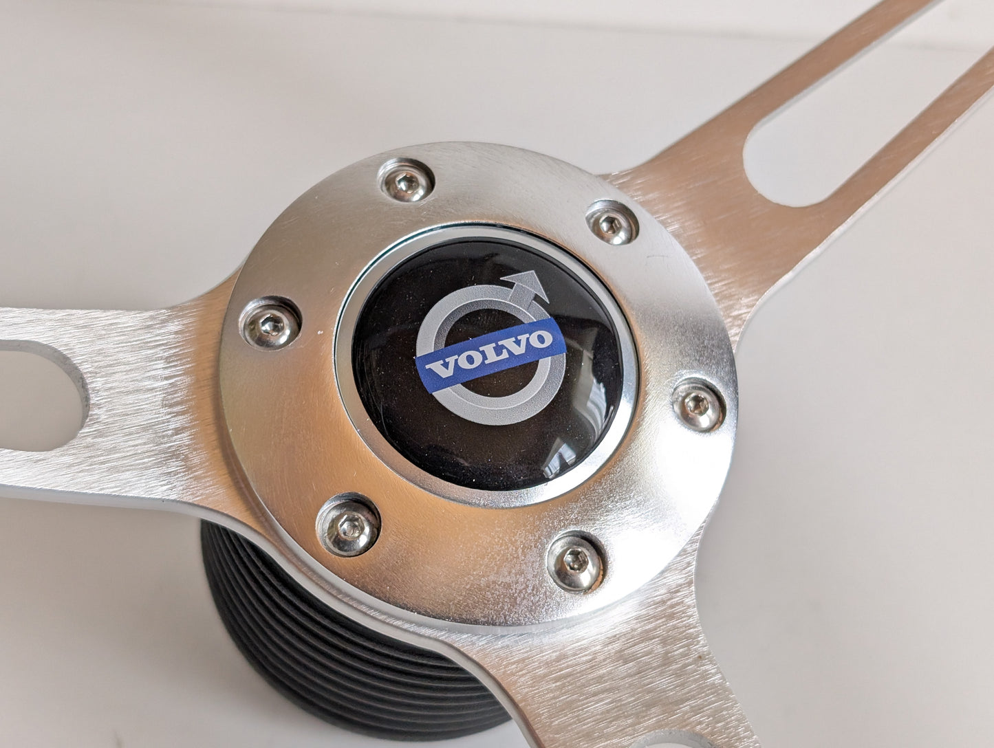 Steering Wheel For VOLVO 1800 1800ES - Wooden Rim, Silver Spokes, Classic, Wood 380mm