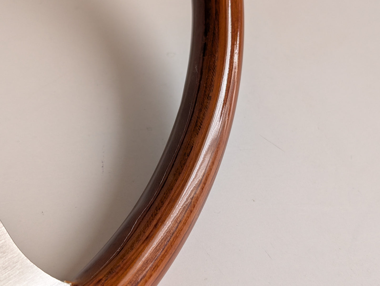 Steering Wheel For Chevrolet Corvette C3 Chevy - Wooden Rim, Silver Spokes, Classic, Wood 380mm