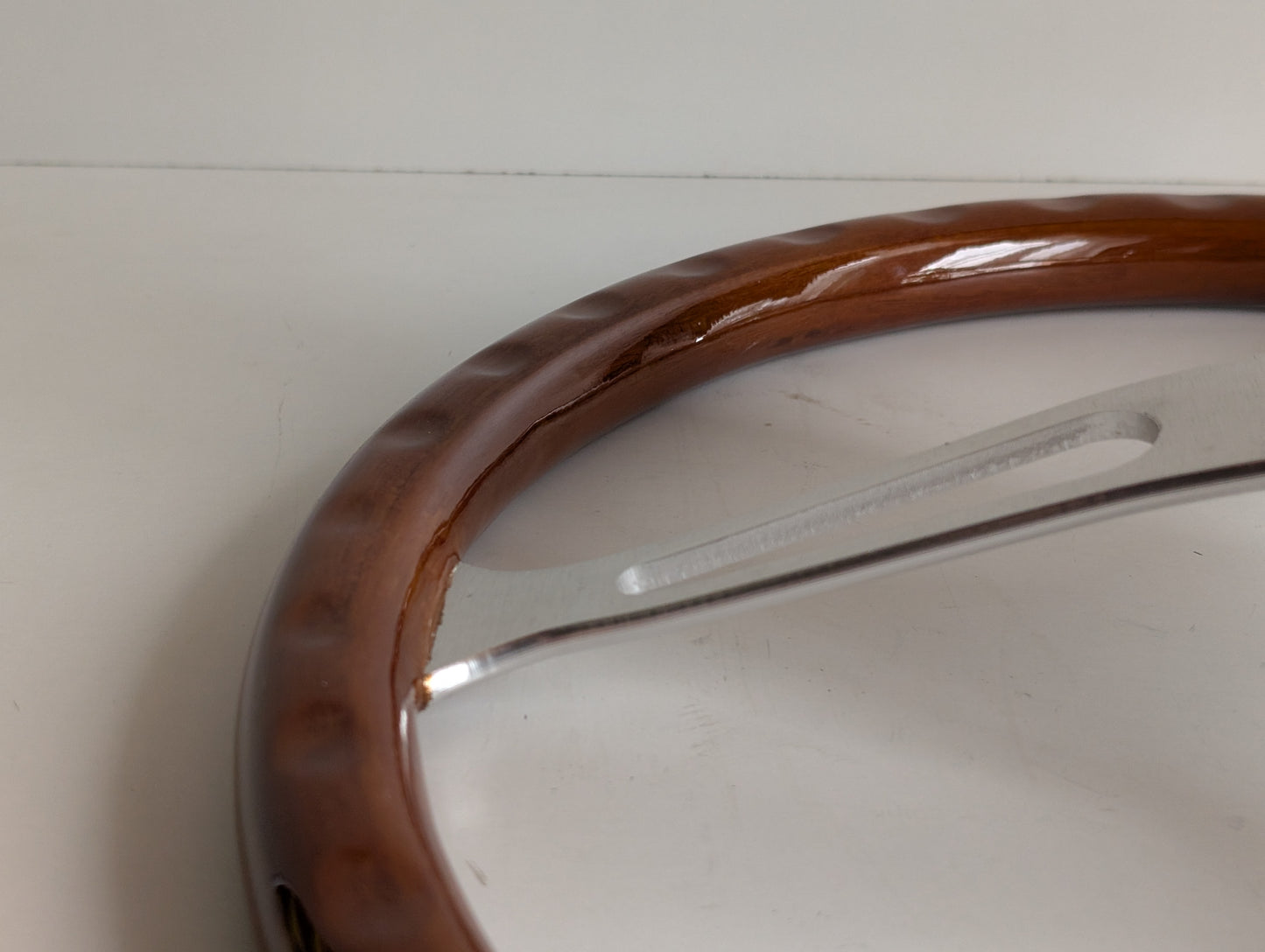 Steering Wheel For Chevrolet Corvette C3 Chevy - Wooden Rim, Silver Spokes, Classic, Wood 380mm