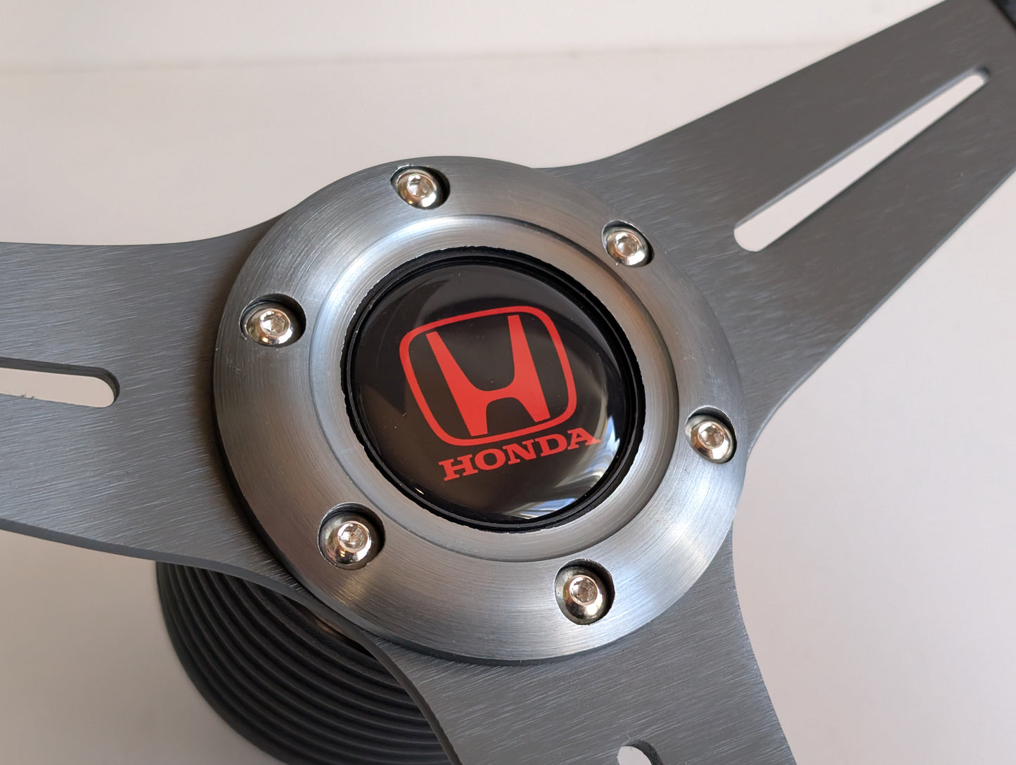 Steering Wheel For Honda CRX Civic Concerto Accord (1985-1992) - Carbon Look, Leather, Sport Design, 350 mm