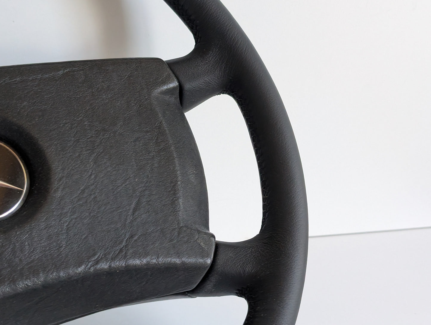 OEM Steering Wheel For Mercedes Benz Black Wood W123 W124 W201 W126 R107 (1978-1992) - OEM