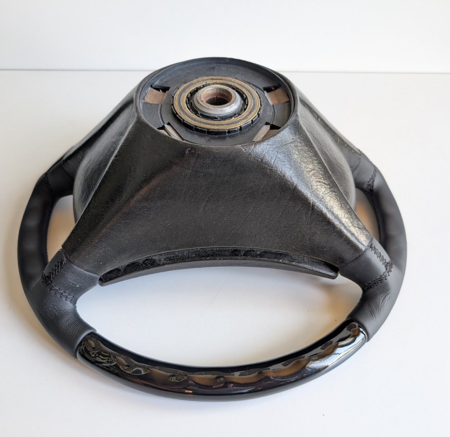 OEM Steering Wheel For Mercedes Benz Black Wood W123 W124 W201 W126 R107 (1978-1992) - OEM