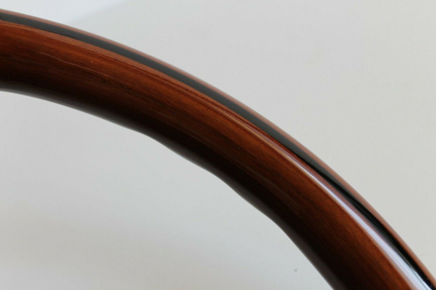 Steering Wheel For Honda Prelude CRX Del Sol Civic Accord (1992-1996) - Solid Wood, Black Trim, Vintage, Black Spokes, 350 mm