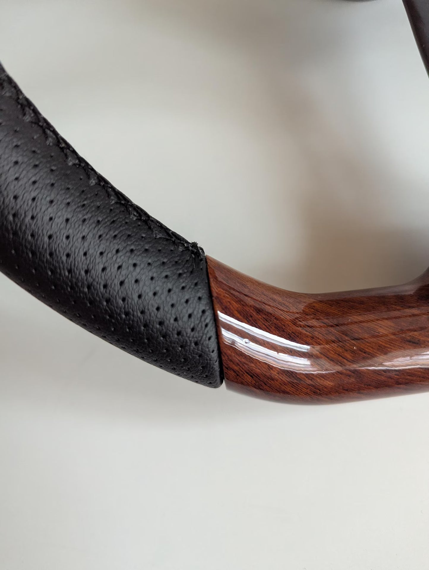 Steering Wheel For BMW Z3 E36 E38 E39 1996-1999  Wood , Flat Bottom, Black Matte Spokes, Sport Design,Wooden 350 mm