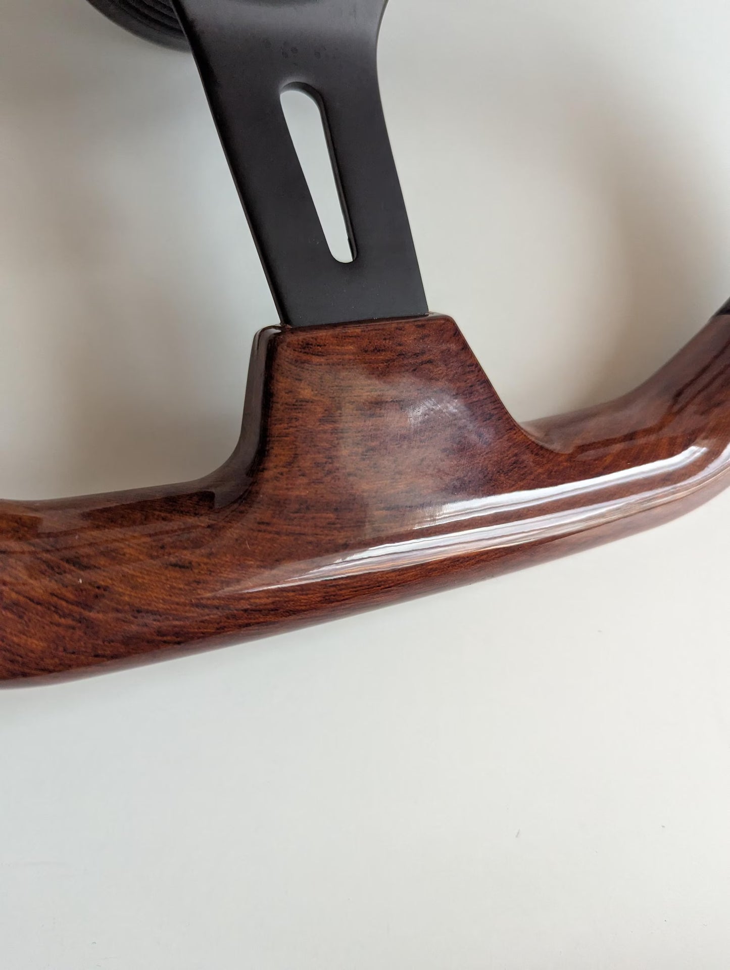 Steering Wheel For BMW Z3 E36 E38 E39 1996-1999  Wood , Flat Bottom, Black Matte Spokes, Sport Design,Wooden 350 mm