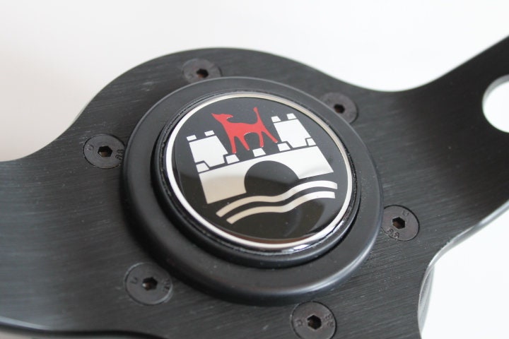 Steering Wheel For VW Wolfsburg Golf Jetta MK1 MK2 Caddy (1971-1988) - Red Alcantara, Suede, Deep Dish, 350 mm
