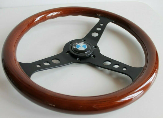 Steering Wheel For BMW Wood 380mm Wooden NO hub adapter beautiful craftmanship