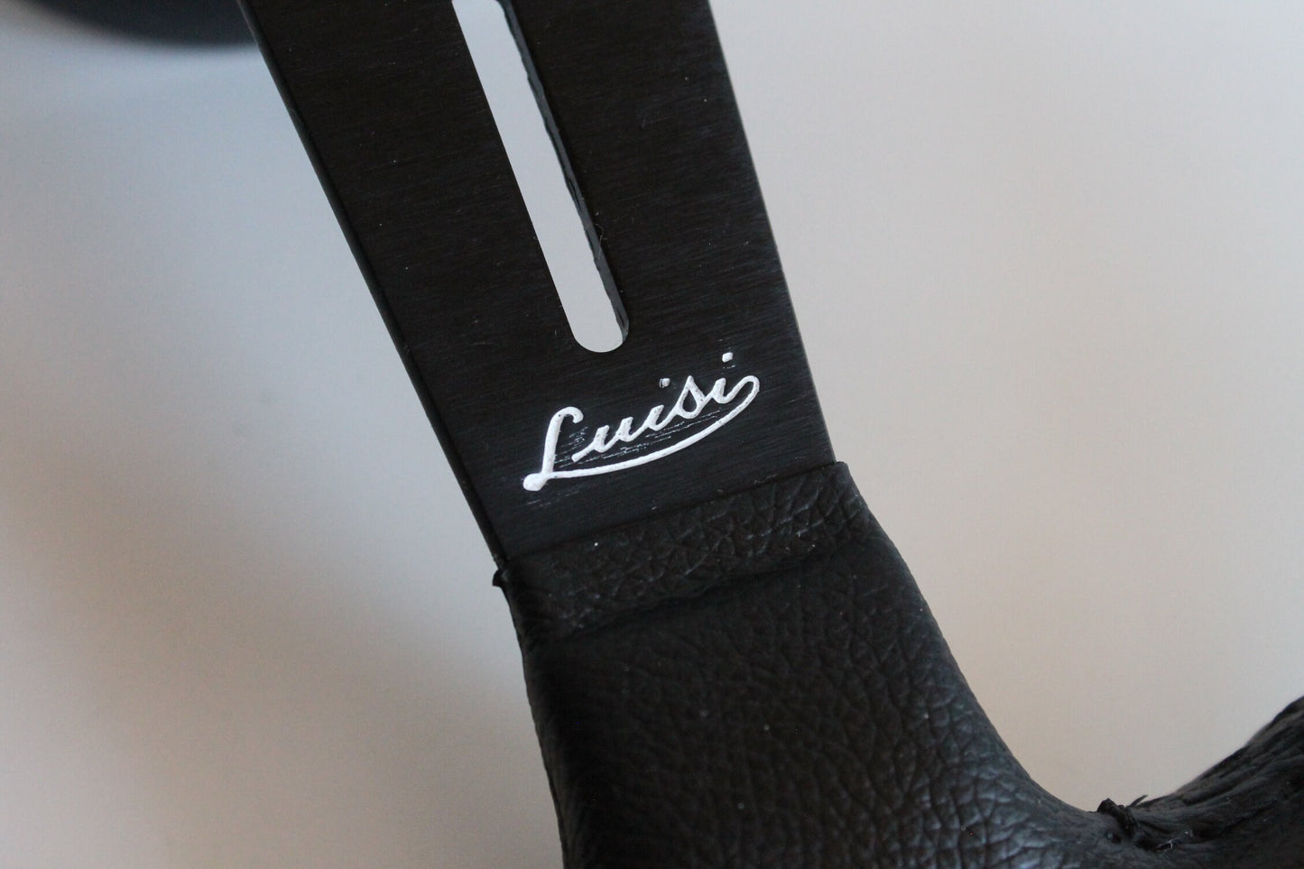 Steering Wheel For Alfa Romeo Spider (1990-1994) - Black Leather, Anti Slip, OEM By Luisi, Premium Quality, 360 mm