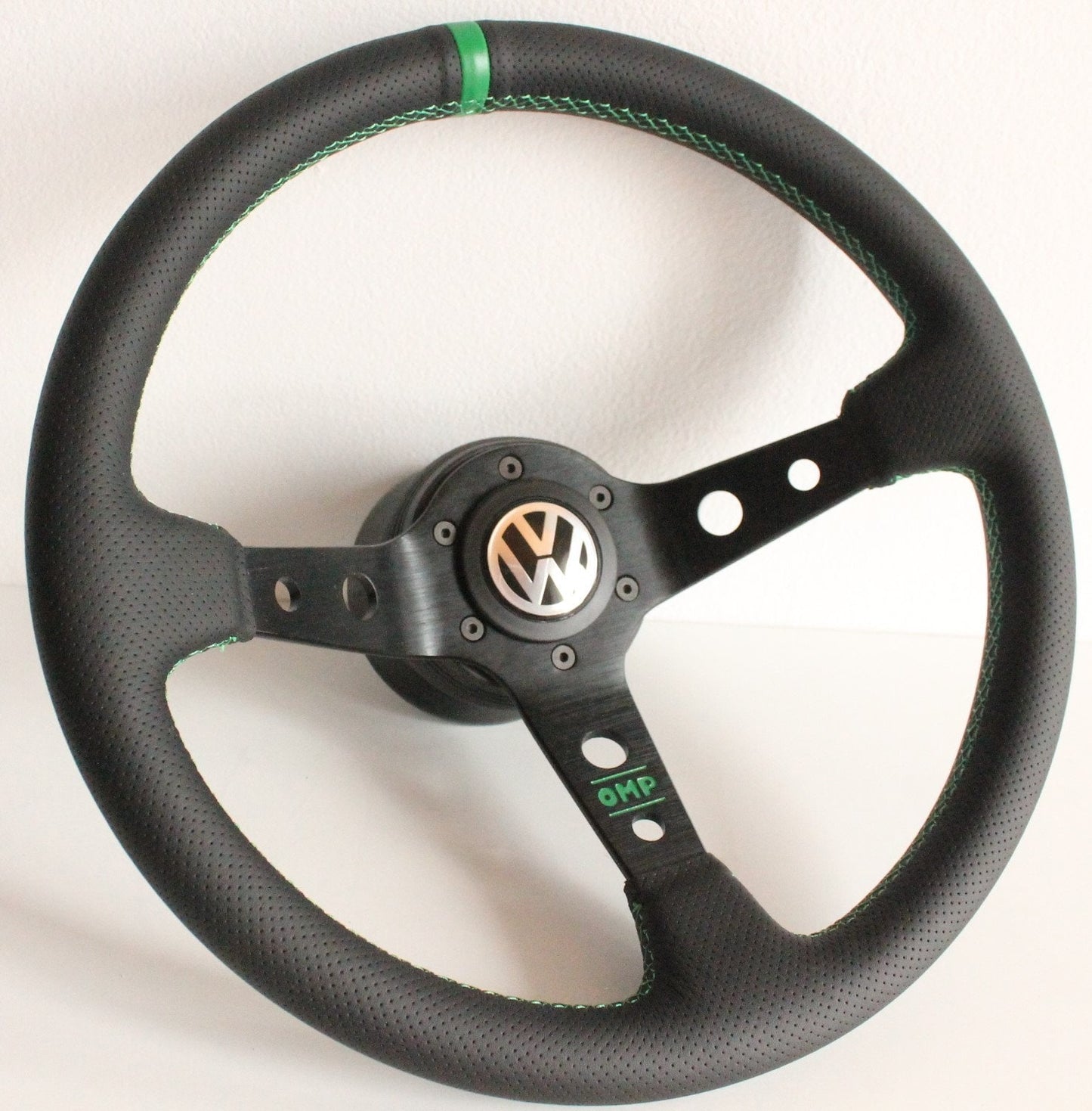 Steering Wheel For VW T4 Bus Multyvan Caravelle - Deep Dish, Perforated Leather, Red, Blue, Yellow, Green, 350mm
