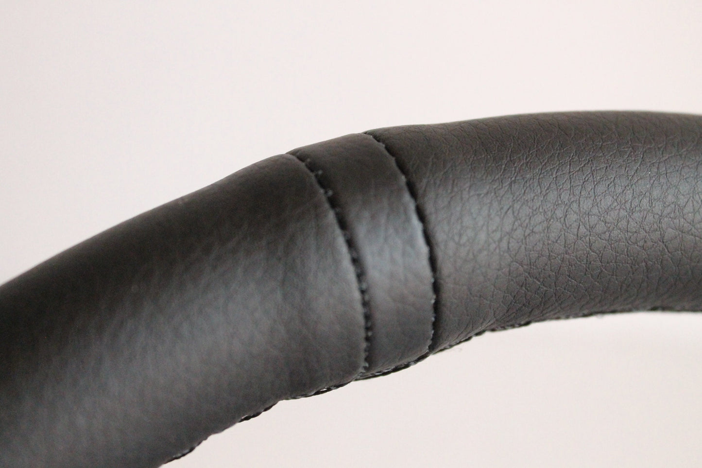 Steering Wheel For VW - Mk1 Mk2 Golf Jetta Scirocco Passat - Deep Dish, Black Leather, Black Stitching, Sport Vision, 350 mm