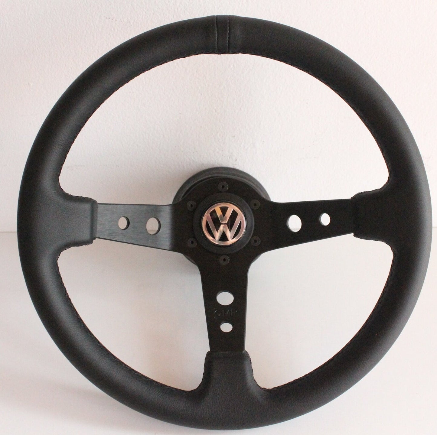 Steering Wheel For VW T4 Bus Multyvan Caravelle - Deep Dish, Perforated Leather, Red, Blue, Yellow, Green, 350 mm
