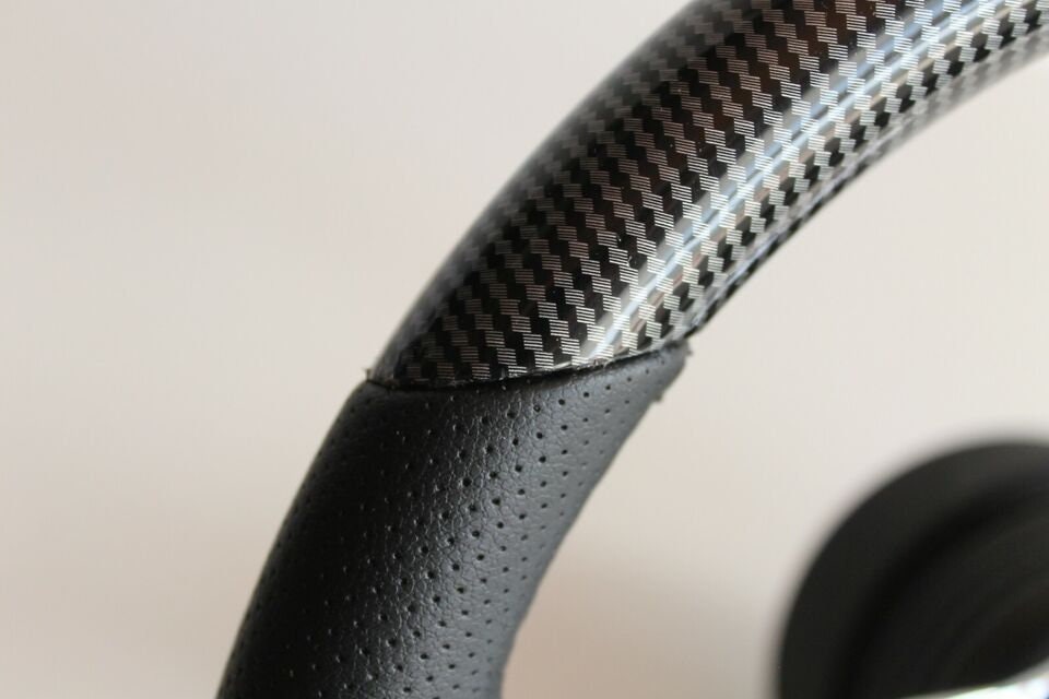 Steering Wheel For VW - No Hub Adapter Included, Carbon Look, Flat Bottom, Sport Design, 350mm