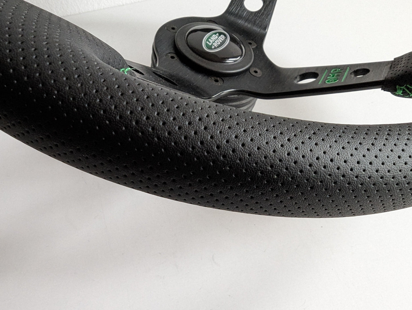 Steering Wheel For Land Rover / Range Rover 48 spline 2008-2015 - Deep Dish, Green Stitching, Sport Vision, 350 mm