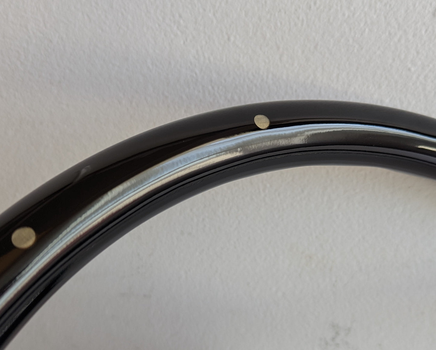 Steering Wheel For VOLVO 1800 1800ES - 380mm Wooden Rim, Black Finish & Chrome Spokes