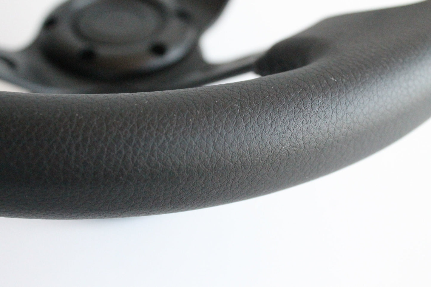 Steering Wheel For Subaru Impreza 1 Legacy 1800 Vivio - Deep Dish, Black Stitching, Black Spokes with Holes, Sport Vision, 350 mm