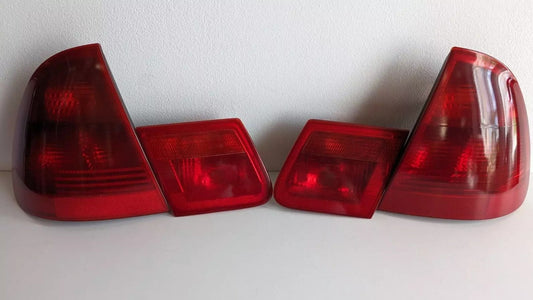Taillights BMW E46 Touring Customed rebuilded All red Tinted by hand Customised Tinted