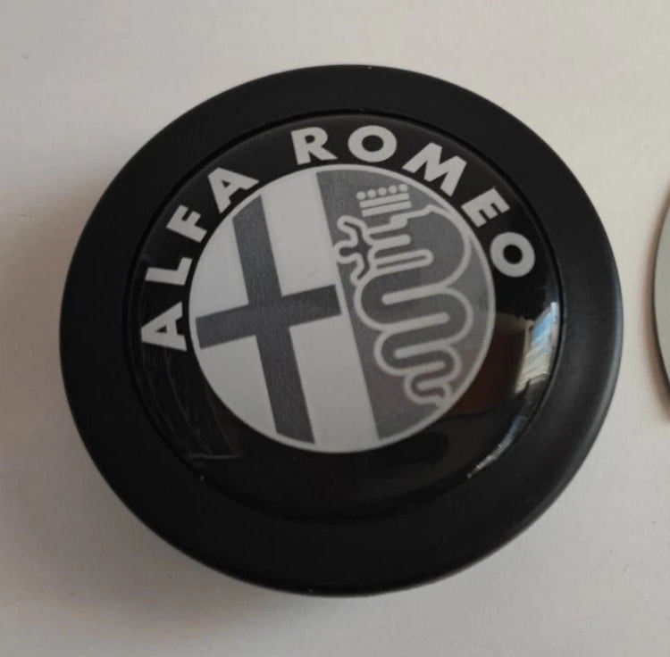 Horn Button Fits Alfa Romeo Grey Badge Fits MOMO RAID SPARCO NRG Sport Steering Wheel
