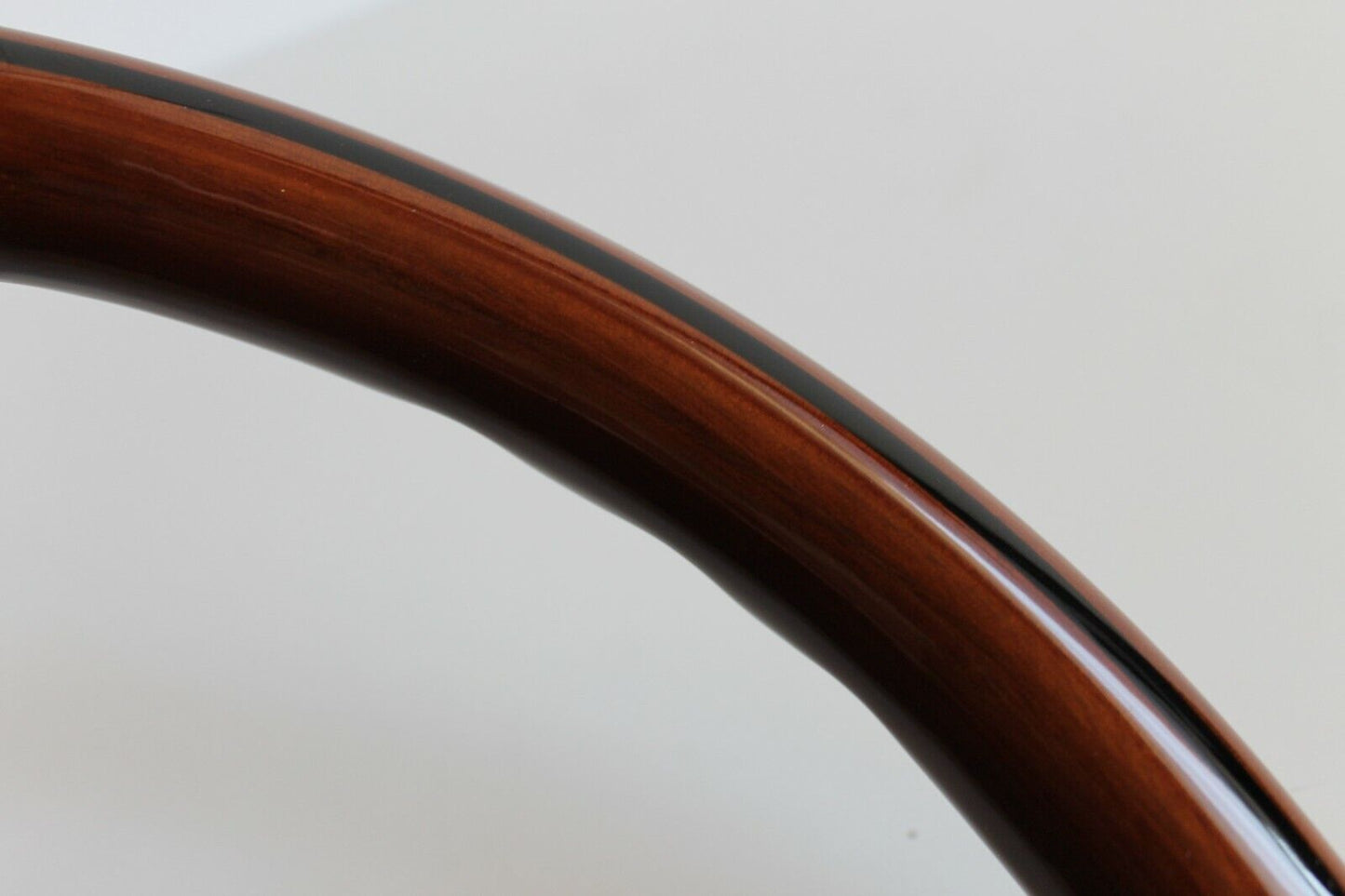 Steering Wheel For Honda Prelude CRX Del Sol Civic Accord (1992-1996) - Solid Wood, Black Trim, Vintage, Black Spokes, 350 mm