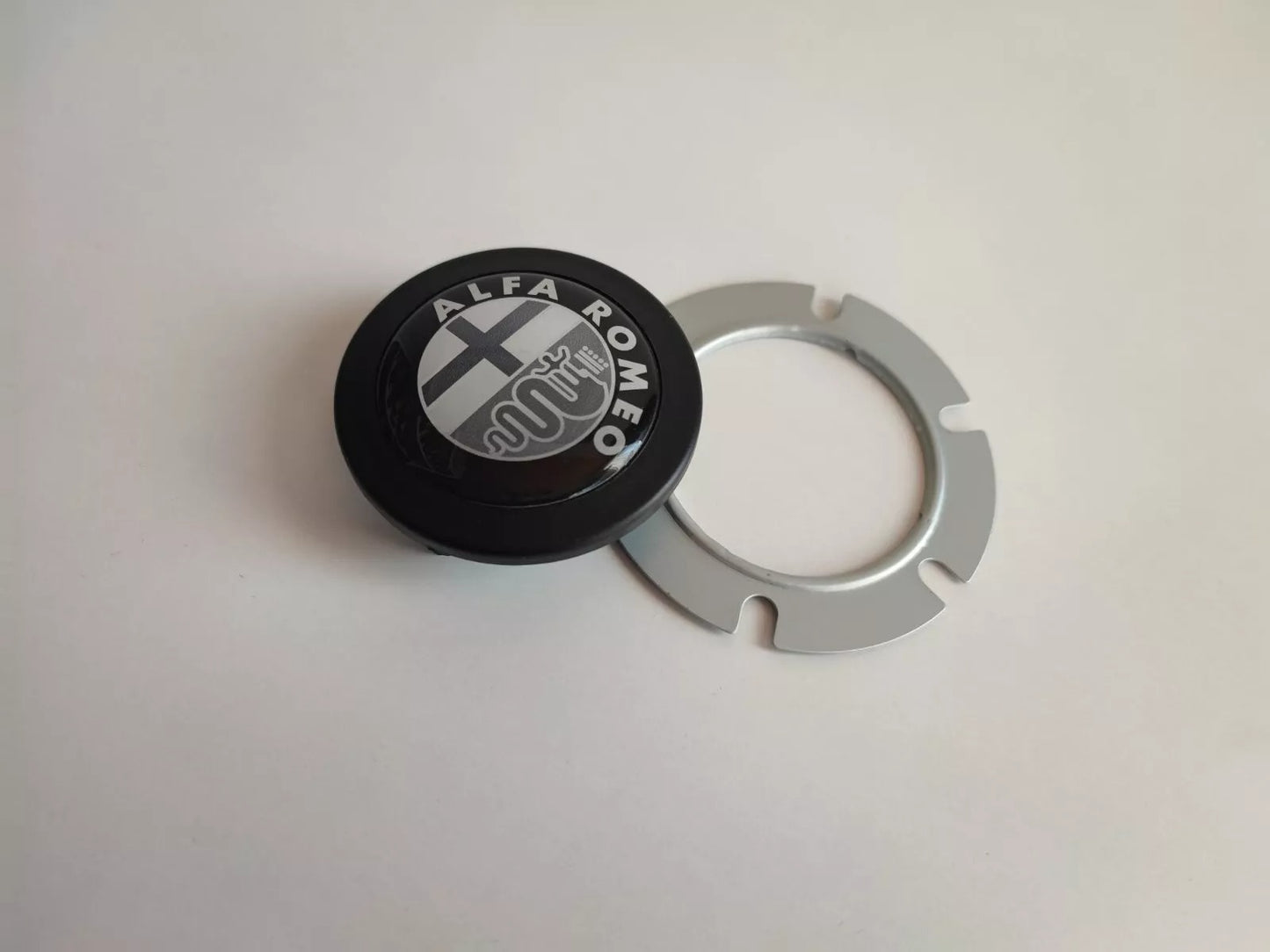 Horn Button Fits Alfa Romeo Grey Badge Fits MOMO RAID SPARCO NRG Sport Steering Wheel