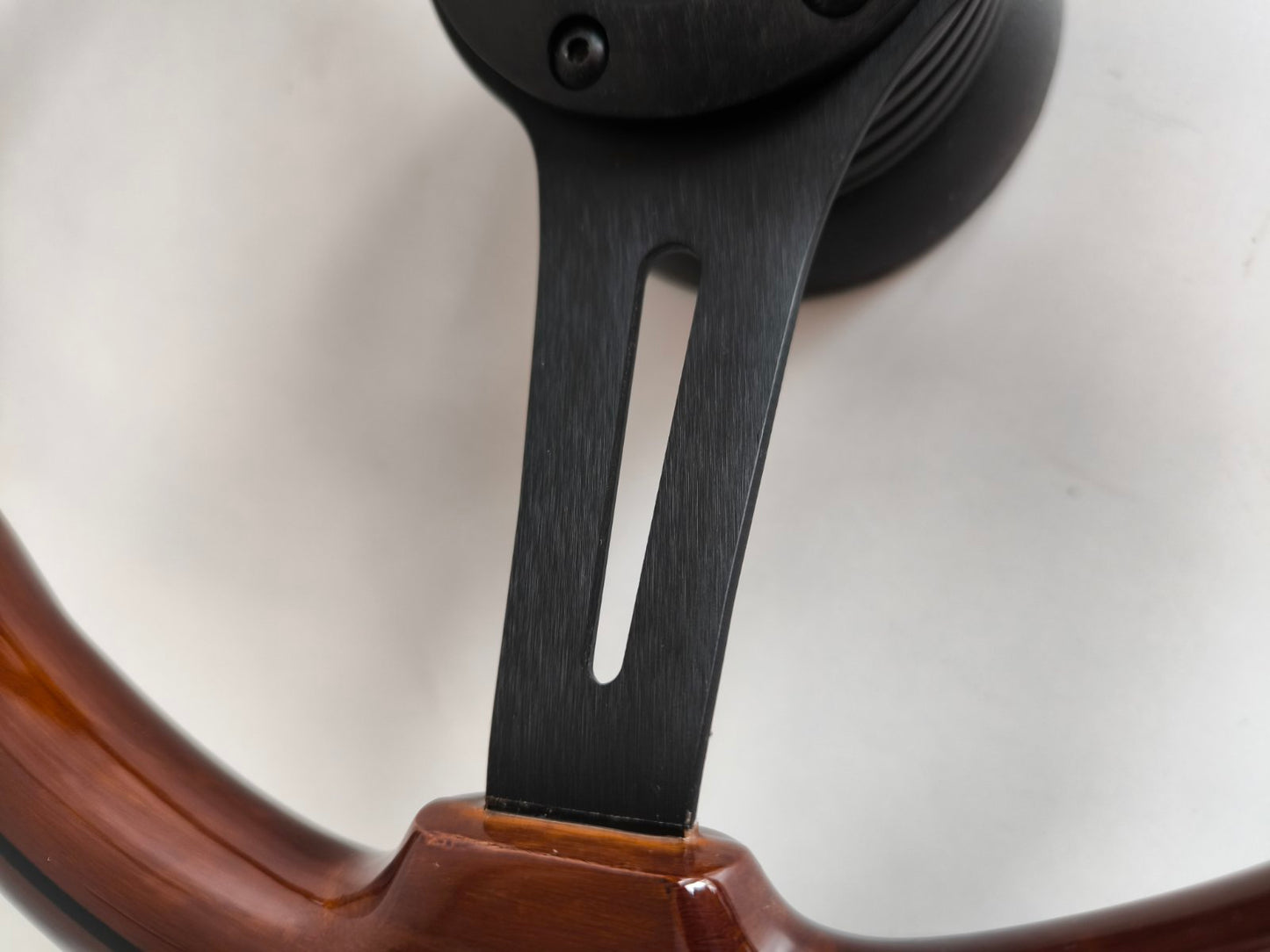 Steering Wheel For Jeep Cherokee Wrangler TJ CJ7 CJ 7 1996-2006 - Wooden , Black Spokes, Black Trim, Classic, Wood 350mm