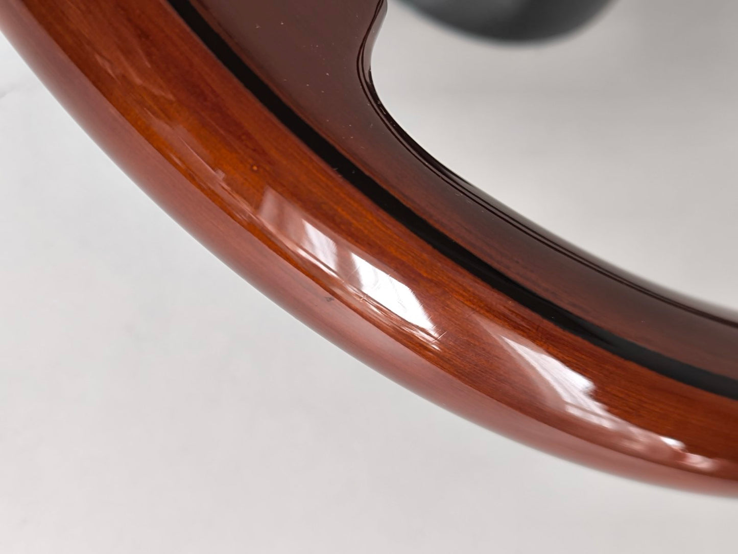 Steering Wheel For Jeep Cherokee Wrangler TJ CJ7 CJ 7 1996-2006 - Wooden , Black Spokes, Black Trim, Classic, Wood 350mm