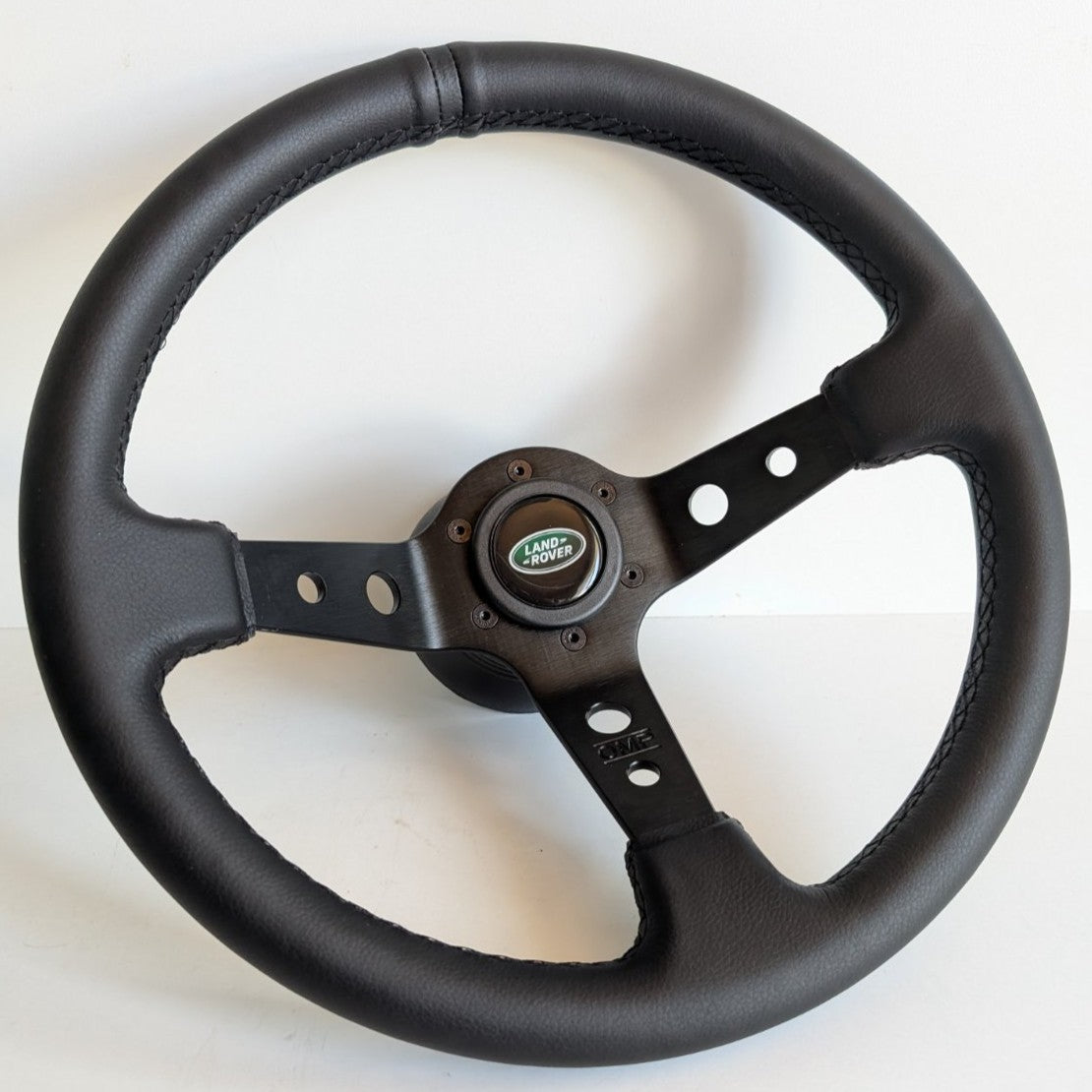 Steering Wheel For Land Rover 90 110 36 spline (2007-2015) - Deep Dish, Black Stitching, Sport Vision, 350 mm